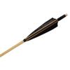 e5e10 Wooden Arrows Archery Handmade Arrows 33inch Shaft with Turkey Feather Fletching for Recurve Bow Longbow Hunting Practice 12PACK (Black) view 3