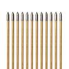 e5e10 Wooden Arrows Archery Handmade Arrows 33inch Shaft with Turkey Feather Fletching for Recurve Bow Longbow Hunting Practice 12PACK (Black) view 4