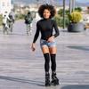 Double Row, Men's and Women's Roller Skates, Four-Wheel, Shiny Men's and Women's Roller Skates, Unisex,D-38 view 2