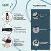 BPS 'Storm' 7.2mm Surfboard Leash - 7 ft Premium Strong Leg Rope - Stainless Steel Swivels Triple Rail Saver - SUP Paddle Boarding Surfboarding Straight Leashes - with Hidden Key Pocket (Koru Black) view 2