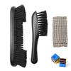 MoyanSuper Billiards Pool Table Cleaning Kit with 9'' Billiard Rail Brush, Corner Brush, Cue Shaft Slicker, and Cue Chalk - Essential Complete Pool Table Accessories Set(Black) view 1