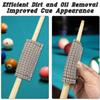 MoyanSuper Billiards Pool Table Cleaning Kit with 9'' Billiard Rail Brush, Corner Brush, Cue Shaft Slicker, and Cue Chalk - Essential Complete Pool Table Accessories Set(Black) view 4