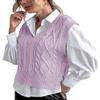Knit Sleeveless Vest for Women V Neck Tank Tops Sweater Vest Ribbed Preppy Pullover Tops Purple M view 4