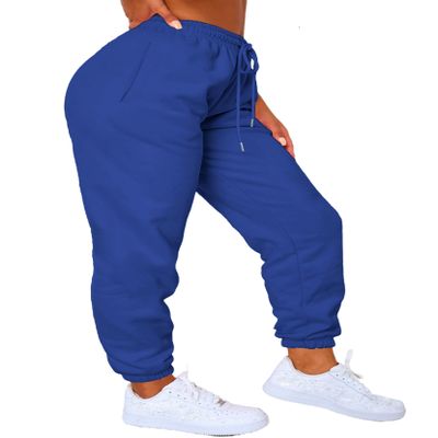 Waitfairy Sweatpants Women - Joggers for Women High Waist Baggy Sweat Pants for Womens Joggers with Pockets Blue L