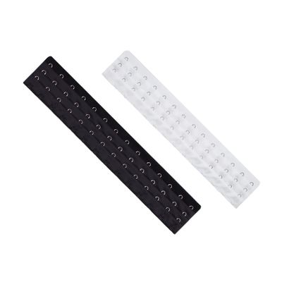 YUPPIE TONE Corset Bra Extender Women's Elastic Bra Extender 12-16 Hook 3/4 Inch Spacing 2pcs Black + White