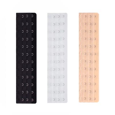 YUPPIE TONE Corset Bra Extender Women's Elastic Bra Extender 12-16 Hook 34 Inch Spacing 2pcs, 12hooks Black + Beige + White, 12 Hooks