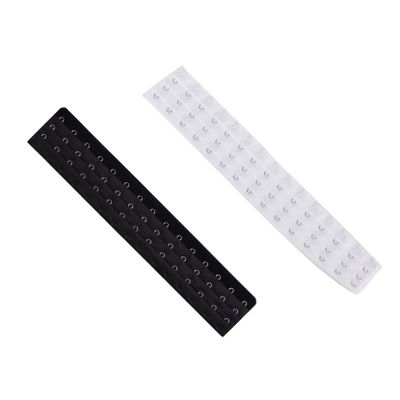 YUPPIE TONE Corset Bra Extender Women's Elastic Bra Extender 12-16 Hook 3/4 Inch Spacing 2pcs Black + White