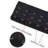 YUPPIE TONE Corset Bra Extender Women's Elastic Bra Extender 12-16 Hook 3/4 Inch Spacing 2pcs Black + White view 3