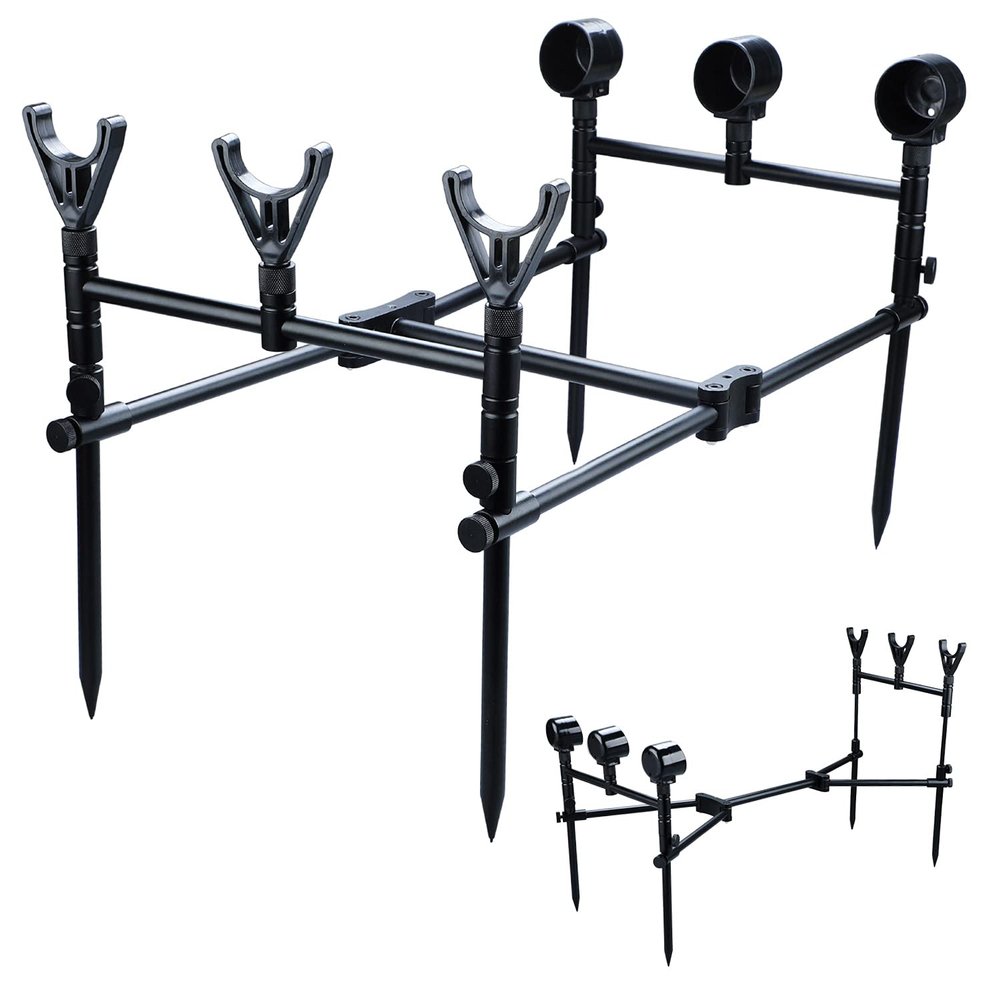 DKEKE Carp Fishing Rod Pod Stand Holder Fishing Pole Pod Stand Fishing Holder Fishing Tackle Fishing Accessory DKEKE (Color : Yellow)