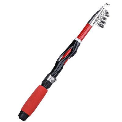 DKEKE 1.0m1.5m Mini Telescopic Rod Reel Seat EVA Handle Spinning Fishing Rod Fishing Tackle DKEKE (Color : Red, Length : 1.5m)