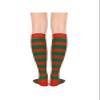 Century Star Christmas Red Green Stripes Knee High Socks for Women - Long Thin Tube Sports Socks Tall Stockings view 3