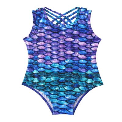 renvena Girls One Piece Cartoon Printed Swimsuit Back Straps Crisscross Bathing Suit Swimwear Color 10