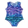 renvena Girls One Piece Cartoon Printed Swimsuit Back Straps Crisscross Bathing Suit Swimwear Color 10 view 1
