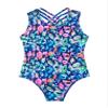 renvena Girls One Piece Cartoon Printed Swimsuit Back Straps Crisscross Bathing Suit Swimwear Colorful Leopard 14 view 1