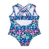 renvena Girls One Piece Cartoon Printed Swimsuit Back Straps Crisscross Bathing Suit Swimwear Colorful Leopard 14 view 2