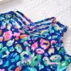renvena Girls One Piece Cartoon Printed Swimsuit Back Straps Crisscross Bathing Suit Swimwear Colorful Leopard 14 view 3