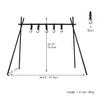 UNISTRENGH Camping Hanging Rack Multifunction Triangle Storage Rack Portable Outdoor Picnic Rack (Black, Small(29.33''H x 34.45''W)) view 2