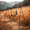 UNISTRENGH Camping Hanging Rack Multifunction Triangle Storage Rack Portable Outdoor Picnic Rack (Black, Small(29.33''H x 34.45''W)) view 3