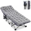 ABORON Camping Cot for Adults, Folding Sleeping Cot with Mattress, 500 lb Capacity Heavy Duty Outdoor Folding Sleeping Bed, Portable Cot Bed for Camping, Indoor Guest Use, Home & Travel view 1