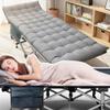 ABORON Camping Cot for Adults, Folding Sleeping Cot with Mattress, 500 lb Capacity Heavy Duty Outdoor Folding Sleeping Bed, Portable Cot Bed for Camping, Indoor Guest Use, Home & Travel view 2