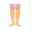 Century Star Knee High Striped Socks for Women - Long Thin Tube Sports Socks Tall Stockings ,1 Pack Yellow Pink Stripes view 2