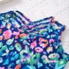 Hansber Kids Girls One Piece Tankini Swimsuit Bohemian Printed Swimwear Spaghetti Straps Tanks Bathing Suit Leopard A 14 view 3