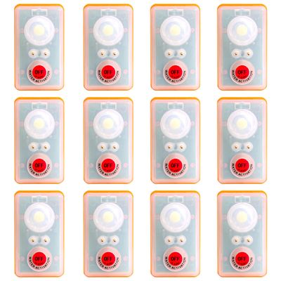 WICKED Life Jacket LED Strobe Light for Emergency Overboard Survival; Water Activated High Intensity Beam Long Range Rescue (12 Pack)