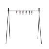 UNISTRENGH Camping Hanging Rack Multifunction Triangle Storage Rack Portable Outdoor Picnic Rack (Black, Large(41.73''H x 37.6''W)) view 1
