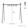 UNISTRENGH Camping Hanging Rack Multifunction Triangle Storage Rack Portable Outdoor Picnic Rack (Black, Large(41.73''H x 37.6''W)) view 2