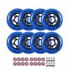 Rollerex VXT500 Inline Skate Wheels  8-Pack with Bearings, Spacers and Washers - Durable Replacement Roller Blade Wheels for Indoor & Outdoor Skating (76mm, Deep Sea Blue) view 1