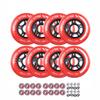 Rollerex VXT500 Inline Skate Wheels  8-Pack with Bearings, Spacers and Washers - Durable Replacement Roller Blade Wheels for Indoor & Outdoor Skating (76mm, Rocket Red) view 1