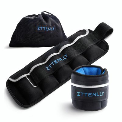Adjustable Ankle Weights 1-5/10/15/20LBS Pair with Carry Bag - Breathable Fabrics, Reflective Trim - Strength Training Leg Wrist Arm Ankle Walking Weights Sets for Women Men Kids