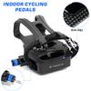 Thinvik Pedals with Toe Cage for SPD Cleats & Regular Shoes - Dual Sided Exercise Pedals Compatible with Shimano SPD 9/16'' Spindle for Peloton/Indoor Cycling view 2