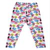 FEESHOW Kids Girls Cotton Yoga Leggings Elastic Waistband Pattern Print Athletic Pants for Workout Fitness Dance Colorful Lips 11-12 Years view 2