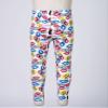 FEESHOW Kids Girls Cotton Yoga Leggings Elastic Waistband Pattern Print Athletic Pants for Workout Fitness Dance Colorful Lips 3-4 Years view 3
