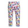 FEESHOW Kids Girls Cotton Yoga Leggings Elastic Waistband Pattern Print Athletic Pants for Workout Fitness Dance Colorful Lips 9-10 Years view 1