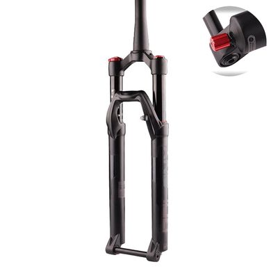 Jejy Rebound Adjust Mountain Bicycle 27.5inch Magnesium Alloy Front Forks, Thru Axle 15mm Tapered Tube Disc Brake MTB Air Suspension Fork (Color : Black, Size : 27.5)