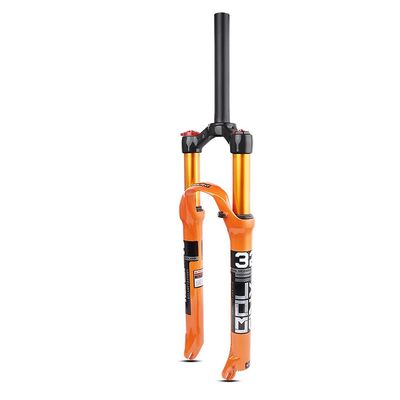 Jejy Mountain Bicycle Front Air Forks 26/27.5/29 Magnesium Alloy, Remote Lockout/Manual Lockout MTB Bike QR 9mm Quick Release Suspension Fork (Color : Straight Manual Lockout, Size : 27.5)