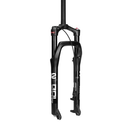 Jejy Air Fat Fork 26" Snow Beach Mountain Bike Remote Lockout Straight Tube 1-1/8" Fit 4.0" Tire MTB Bicycle Suspension Forks (Color : Black, Size : 26)
