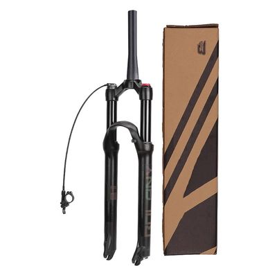 Jejy Bike Air Suspension Fork 26/27.5/29 Inch MTB Rebound AdjustTravel 120mm Ultralight Magnesium Alloy Mountain Bicycle Front Forks (Color : Black Remote Lockout, Size : 29)