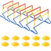 ASENVER 6 Pack Multicolor Agility Hurdles 4 Height Adjustable Speed Training Hurdles Fitness & Speed Training Equipment view 1