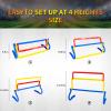 ASENVER 6 Pack Multicolor Agility Hurdles 4 Height Adjustable Speed Training Hurdles Fitness & Speed Training Equipment view 3
