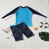 Hansber Kids Boys Rash Guard 2 Pieces Swimsuits Kids Long Sleeve UV Sun Protection Bathing Suit Swimwear Sky Blue Shark 8-9 Years view 4