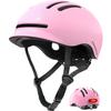 Bike Helmets for Adults Men Women,Mens/Womens/Youth Cool Bicycle Helmet with Magnetic Rear LED Light (Shiny Pink,L) view 1