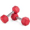 Portzon 8 Colors Options Compatible with Set of 2 Rubber Dumbbell Weight, Anti-Slip, Anti-roll, Hex Shape view 1