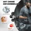 Portzon 8 Colors Options Compatible with Set of 2 Rubber Dumbbell Weight, Anti-Slip, Anti-roll, Hex Shape view 2