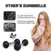 Portzon 8 Colors Options Compatible with Set of 2 Rubber Dumbbell Weight, Anti-Slip, Anti-roll, Hex Shape view 3