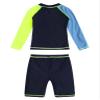 Hansber Kids Boys Rash Guard 2 Pieces Swimsuits Kids Long Sleeve UV Sun Protection Bathing Suit Swimwear Navy Blue Fish 6-8 Years view 2