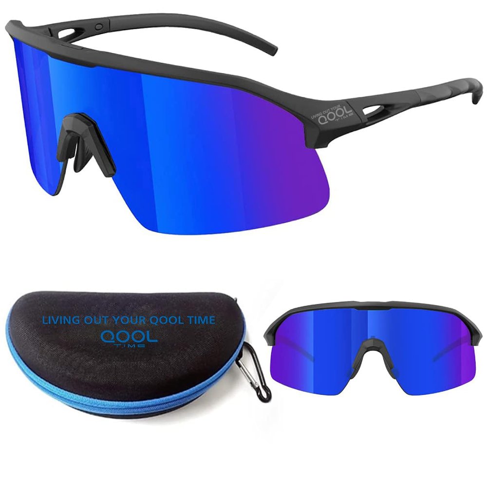 Living out your qool time Polarized Shield Cycling Sunglasses for Men and Women Volleyball Running Golfing MTB Padel Tennis 118