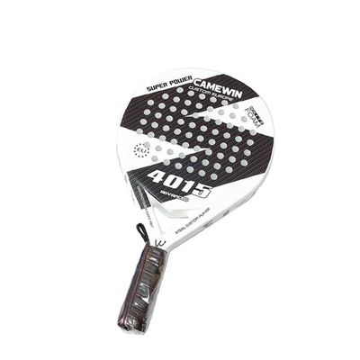 Froiny Racket Beach Tennis Carbon Glass Fiber Men Women Beach Sport Tennis Paddle Racket Professional Beach Racket with Cover Bag, White